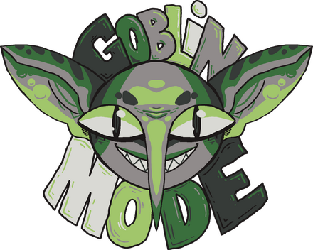 'Goblin Mode' Sticker: Aromantic Colors