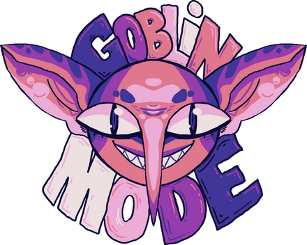 'Goblin Mode' Sticker: Genderfluid Colors