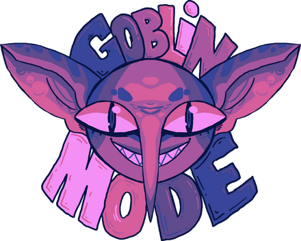 'Goblin Mode' Sticker: Bisexual Colors